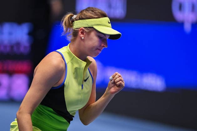 Linda Fruhvirtova of Czechia in action during the match against Katie Boulter of Great Britain within the WTA, Tennis Damen women s tennis tournament Ostrava Open in Ostrava, Czech Republic, February 5, 2026. (CTKxPhoto JaroslavxOzana) CTKPhotoP2026020508102  CTKPhotoP2026020508102