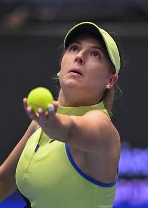 Linda Fruhvirtova of Czechia in action during the match against Katie Boulter of Great Britain within the WTA, Tennis Damen women s tennis tournament Ostrava Open in Ostrava, Czech Republic, February 5, 2026. (CTKxPhoto JaroslavxOzana) CTKPhotoP2026020508145  CTKPhotoP2026020508145
