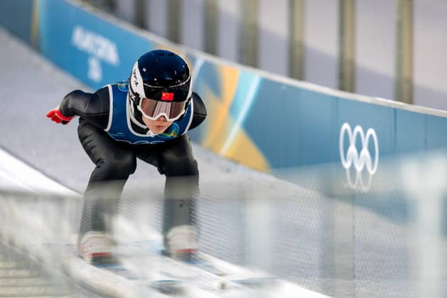 OLYMPICS - Winter Olympic Games, Olympische Spiele, Olympia, OS Milano Cortina 2026 VAL DI FIEMME,ITALY,05.FEB.26 - OLYMPICS, Ski jumping, Skispringen, Ski, nordisch - Winter Olympic Games Milano Cortina 2026, preview, normal hill, training, women. Image shows Yangning Weng (CHN).  GEPAxpictures xMatthiasxTrinkl