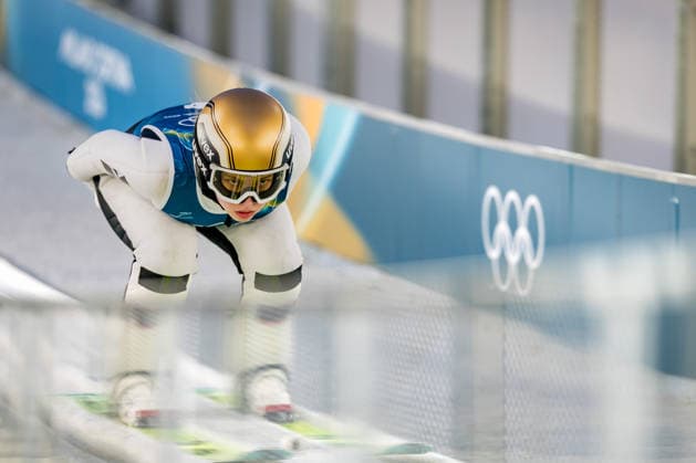 OLYMPICS - Winter Olympic Games, Olympische Spiele, Olympia, OS Milano Cortina 2026 VAL DI FIEMME,ITALY,05.FEB.26 - OLYMPICS, Ski jumping, Skispringen, Ski, nordisch - Winter Olympic Games Milano Cortina 2026, preview, normal hill, training, women. Image shows Meghann Wadsak (AUT).  GEPAxpictures xMatthiasxTrinkl