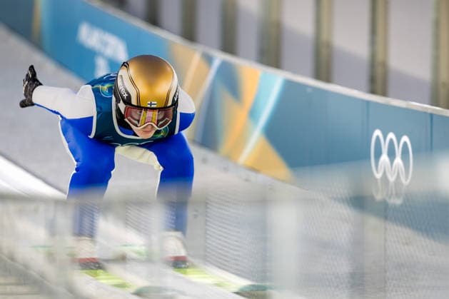 OLYMPICS - Winter Olympic Games, Olympische Spiele, Olympia, OS Milano Cortina 2026 VAL DI FIEMME,ITALY,05.FEB.26 - OLYMPICS, Ski jumping, Skispringen, Ski, nordisch - Winter Olympic Games Milano Cortina 2026, preview, normal hill, training, women. Image shows Sofia Mattila (FIN).  GEPAxpictures xMatthiasxTrinkl