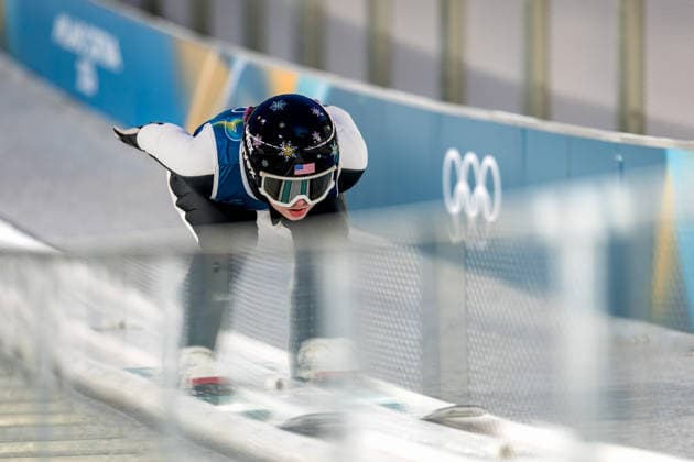 OLYMPICS - Winter Olympic Games, Olympische Spiele, Olympia, OS Milano Cortina 2026 VAL DI FIEMME,ITALY,05.FEB.26 - OLYMPICS, Ski jumping, Skispringen, Ski, nordisch - Winter Olympic Games Milano Cortina 2026, preview, normal hill, training, women. Image shows Josie Johnson (USA).  GEPAxpictures xMatthiasxTrinkl