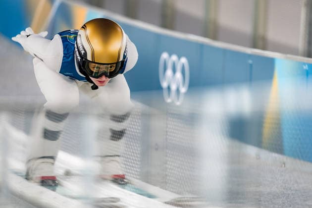 OLYMPICS - Winter Olympic Games, Olympische Spiele, Olympia, OS Milano Cortina 2026 VAL DI FIEMME,ITALY,05.FEB.26 - OLYMPICS, Ski jumping, Skispringen, Ski, nordisch - Winter Olympic Games Milano Cortina 2026, preview, normal hill, training, women. Image shows Julia Muehlbacher (AUT).  GEPAxpictures xMatthiasxTrinkl