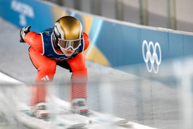 OLYMPICS - Winter Olympic Games, Olympische Spiele, Olympia, OS Milano Cortina 2026 VAL DI FIEMME,ITALY,05.FEB.26 - OLYMPICS, Ski jumping, Skispringen, Ski, nordisch - Winter Olympic Games Milano Cortina 2026, preview, normal hill, training, women. Image shows Heidi Dyhre Traaserud (NOR).  GEPAxpictures xMatthiasxTrinkl