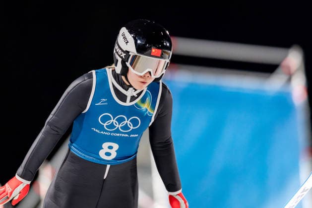 OLYMPICS - Winter Olympic Games, Olympische Spiele, Olympia, OS Milano Cortina 2026 VAL DI FIEMME,ITALY,05.FEB.26 - OLYMPICS, Ski jumping, Skispringen, Ski, nordisch - Winter Olympic Games Milano Cortina 2026, preview, normal hill, training, women. Image shows Yangning Weng (CHN).  GEPAxpictures xMatthiasxTrinkl