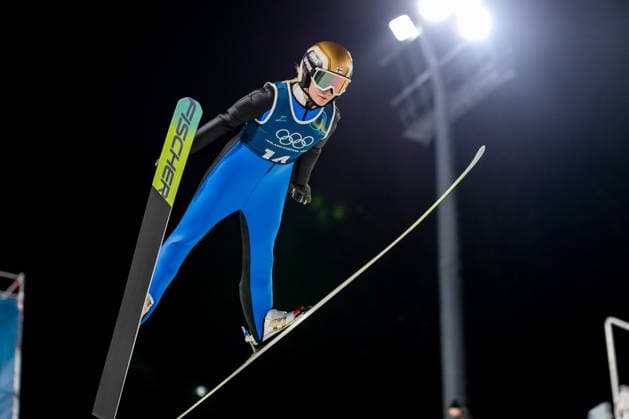 OLYMPICS - Winter Olympic Games, Olympische Spiele, Olympia, OS Milano Cortina 2026 VAL DI FIEMME,ITALY,05.FEB.26 - OLYMPICS, Ski jumping, Skispringen, Ski, nordisch - Winter Olympic Games Milano Cortina 2026, preview, normal hill, training, women. Image shows Minja Korhonen (FIN).  GEPAxpictures xMatthiasxTrinkl