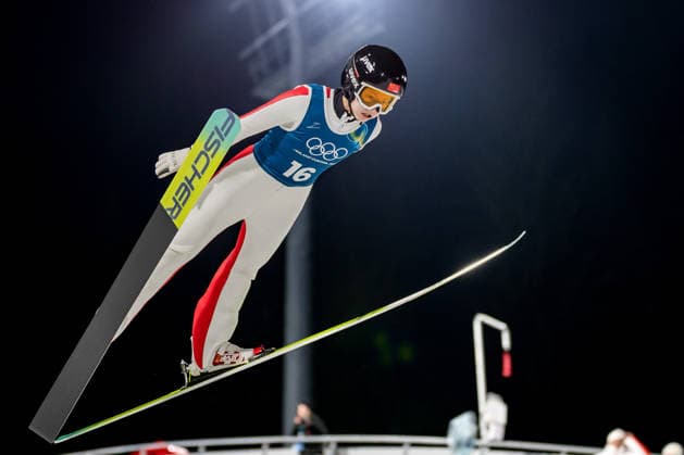 OLYMPICS - Winter Olympic Games, Olympische Spiele, Olympia, OS Milano Cortina 2026 VAL DI FIEMME,ITALY,05.FEB.26 - OLYMPICS, Ski jumping, Skispringen, Ski, nordisch - Winter Olympic Games Milano Cortina 2026, preview, normal hill, training, women. Image shows Qi Liu (CHN).  GEPAxpictures xMatthiasxTrinkl