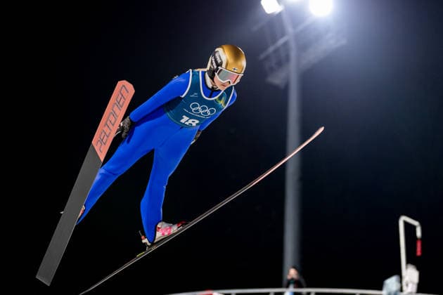 OLYMPICS - Winter Olympic Games, Olympische Spiele, Olympia, OS Milano Cortina 2026 VAL DI FIEMME,ITALY,05.FEB.26 - OLYMPICS, Ski jumping, Skispringen, Ski, nordisch - Winter Olympic Games Milano Cortina 2026, preview, normal hill, training, women. Image shows Heta Hirvonen (FIN).  GEPAxpictures xMatthiasxTrinkl