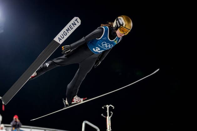 OLYMPICS - Winter Olympic Games, Olympische Spiele, Olympia, OS Milano Cortina 2026 VAL DI FIEMME,ITALY,05.FEB.26 - OLYMPICS, Ski jumping, Skispringen, Ski, nordisch - Winter Olympic Games Milano Cortina 2026, preview, normal hill, training, women. Image shows Juliane Seyfarth (GER).  GEPAxpictures xMatthiasxTrinkl