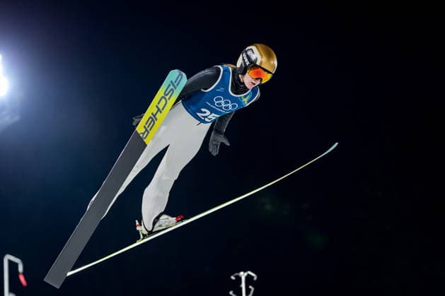 OLYMPICS - Winter Olympic Games, Olympische Spiele, Olympia, OS Milano Cortina 2026 VAL DI FIEMME,ITALY,05.FEB.26 - OLYMPICS, Ski jumping, Skispringen, Ski, nordisch - Winter Olympic Games Milano Cortina 2026, preview, normal hill, training, women. Image shows Katra Komar (SLO).  GEPAxpictures xMatthiasxTrinkl