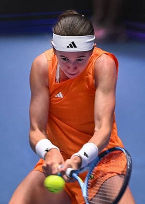 Czech Nikola Bartunkova in action during the match against Diane Parry of France within the WTA, Tennis Damen women s tennis tournament Ostrava Open in Ostrava, Czech Republic, February 5, 2026. (CTKxPhoto JaroslavxOzana) CTKPhotoP2026020509002  CTKPhotoP2026020509002