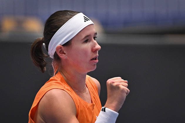 Czech Nikola Bartunkova in action during the match against Diane Parry of France within the WTA, Tennis Damen women s tennis tournament Ostrava Open in Ostrava, Czech Republic, February 5, 2026. (CTKxPhoto JaroslavxOzana) CTKPhotoP2026020509147  CTKPhotoP2026020509147