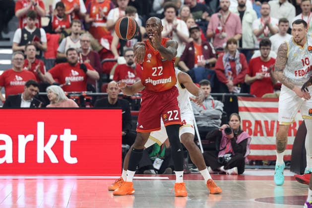Isiaha Mike FC Bayern Basketball, 22 , GER, FC Bayern Basketball vs AS Monaco, Basketball, Euroleague, Matchday 27, Season 2025 2026, 05 02 2026, GER, FC Bayern Basketball vs AS Monaco, Basketball, Euroleague, Matchday 27, Season 2025 2026, 05 02 2026 Munich Copyright: xEibner-Pressefoto JennixMaulx EP_JML