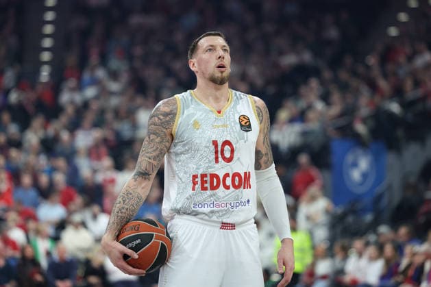 Daniel Theis AS Monaco, 10 on free throw, GER, FC Bayern Basketball vs AS Monaco, Basketball, Euroleague, Matchday 27, Season 2025 2026, 05 02 2026, GER, FC Bayern Basketball vs AS Monaco, Basketball, Euroleague, Matchday 27, Season 2025 2026, 05 02 2026 Munich Copyright: xEibner-Pressefoto JennixMaulx EP_JML