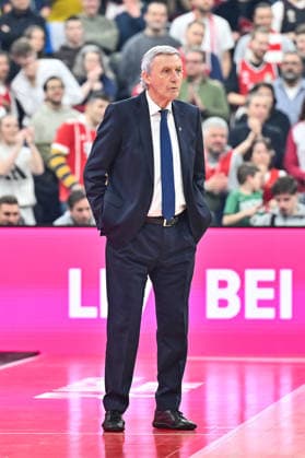 EuroLeague Baketball FC Bayern München Basketball AS Monaco Basket, 05 02 2026 MUNICH, GERMANY 05 FEBRUARY in the picture Svetislav PESIC Coach FC Bayern Basketball Single photo cropped during the match between FC Bayern Basketball and AS Monaco Basket on match day 27 of the EuroLeague at SAP GARDEN Copyright: xBEAUTIFULxSPORTS Goldbergx