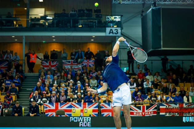 Tennis, Davis Cup Norway Great Britain Baerum 20260205 Cameron Norrie from Great Britain against Nicolai Budkov Kjaer from Norway during the Davis Cup match at Nadderud Arena on Thursday evening Photo Jonas Been Henriksen NTB Baerum Norway EDITORIAL USE ONLY RESTRICTED USE FOR BETTING COMPANIES  Copyright: xJonasxBeenxHenriksenx xNTBx