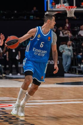 Dubai Basketball v Real Madrid - EuroLeague: DUBAI, UNITED ARAB EMIRATES – FEBRUARY 5: Real Madrid s Alberto Abalde in action during the EuroLeague 2025–26 regular season game at Coca-Cola Arena in Dubai, United Arab Emirates on February 5, 2026. Waleed Zein Anadolu Dubai United Arab Emirates. Editorial use only. Please get in touch for any other usage.  Copyright: x2026xAnadoluxWaleedxZeinx