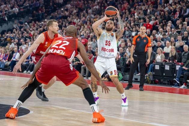 Mike James 55 AS Monaco Basket , FC Bayern Basketball vs AS Monaco Basket, EuroLeague 27 Matchday, 05 02 2026 Munich Bavaria Germany Copyright: xkolbert-press UlrichxGamelx