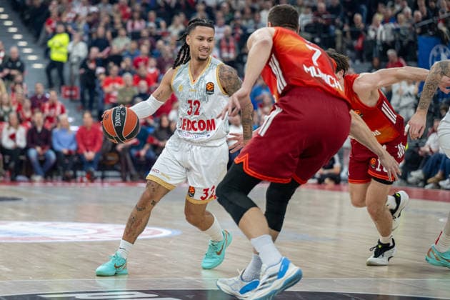 Matthew Strazel 32 AS Monaco Basket , FC Bayern Basketball vs AS Monaco Basket, EuroLeague 27 Matchday, 05 02 2026 Munich Bavaria Germany Copyright: xkolbert-press UlrichxGamelx
