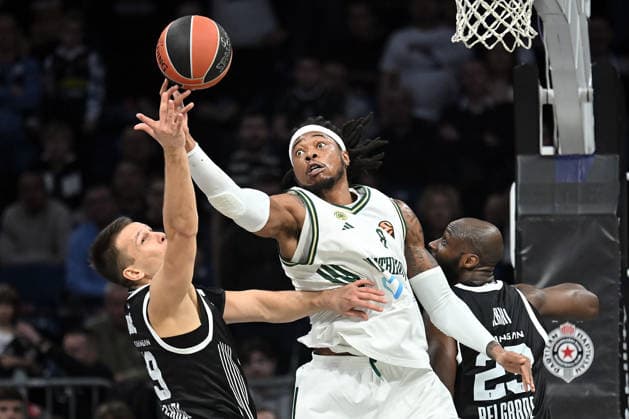 PARTIZAN vs PANATHINAIKOS RICHAUN HOLMS, basketball player of Panathinaikos, during the Euroleague match against Partizan, at Belgrade Arena. Belgrade, 05.02.2026. photo: MN PRESS BASKETBALL, EUROLEAGUE, PARTIZAN, PANATHINAIKOS Belgrade Belgrade Arena Serbia Copyright: xMarkoxMetlasx xMNxPressx
