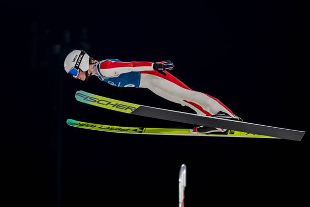 OLYMPICS - Winter Olympic Games, Olympische Spiele, Olympia, OS Milano Cortina 2026 VAL DI FIEMME,ITALY,05.FEB.26 - OLYMPICS, Ski jumping, Skispringen, Ski, nordisch - Winter Olympic Games Milano Cortina 2026, preview, normal hill, training, women. Image shows Klara Ulrichova (CZE).  GEPAxpictures xMatthiasxTrinkl