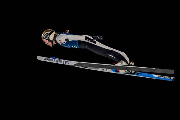 OLYMPICS - Winter Olympic Games, Olympische Spiele, Olympia, OS Milano Cortina 2026 VAL DI FIEMME,ITALY,05.FEB.26 - OLYMPICS, Ski jumping, Skispringen, Ski, nordisch - Winter Olympic Games Milano Cortina 2026, preview, normal hill, training, women. Image shows Abigail Strate (CAN).  GEPAxpictures xMatthiasxTrinkl