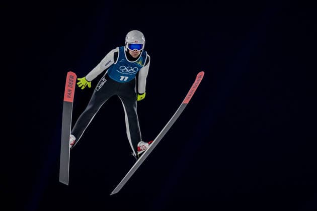 OLYMPICS - Winter Olympic Games, Olympische Spiele, Olympia, OS Milano Cortina 2026 VAL DI FIEMME,ITALY,05.FEB.26 - OLYMPICS, Ski jumping, Skispringen, Ski, nordisch - Winter Olympic Games Milano Cortina 2026, preview, normal hill, training, men. Image shows Mackenzie Boyd-Clowes (CAN).  GEPAxpictures xMatthiasxTrinkl