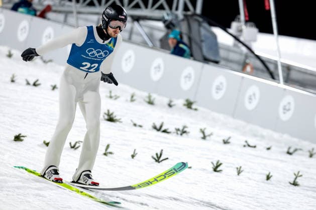 OLYMPICS - Winter Olympic Games, Olympische Spiele, Olympia, OS Milano Cortina 2026 VAL DI FIEMME,ITALY,05.FEB.26 - OLYMPICS, Ski jumping, Skispringen, Ski, nordisch - Winter Olympic Games Milano Cortina 2026, preview, normal hill, training, men. Image shows Kevin Bickner (USA).  GEPAxpictures xMatthiasxTrinkl