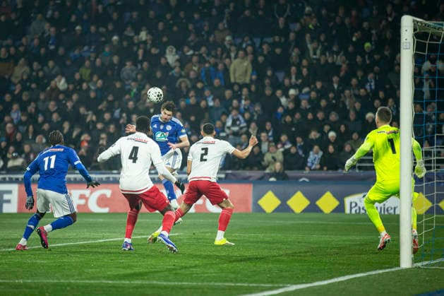 FOOTBALL: Coupe de France Racing Strasbourg (RCS) vs As Monaco. 05 02 2026 Stade de la Meinau. Strasbourg - France Martial Godo 20 (RCS) but  Copyright: xx