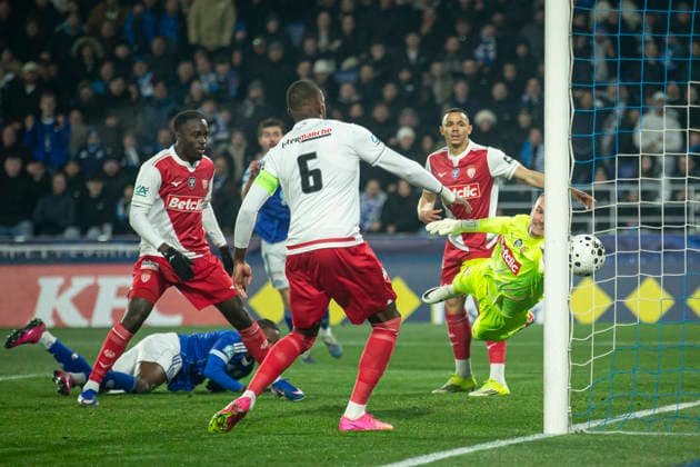 FOOTBALL: Coupe de France Racing Strasbourg (RCS) vs As Monaco. 05 02 2026 Stade de la Meinau. Strasbourg - France Martial Godo 20 (RCS) but  Copyright: xx