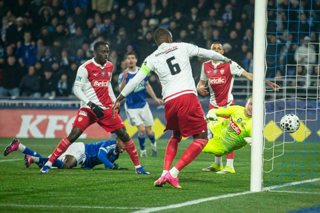 FOOTBALL: Coupe de France Racing Strasbourg (RCS) vs As Monaco. 05 02 2026 Stade de la Meinau. Strasbourg - France Martial Godo 20 (RCS) but  Copyright: xx