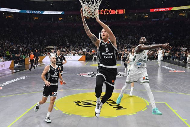 PARTIZAN vs PANATHINAIKOS DYLAN OSETKOWSKI, basketball player of Partizan, during the Euroleague match against Panathinaikos, at Belgrade Arena. Belgrade, 05.02.2026. photo: MN PRESS BASKETBALL, EUROLEAGUE, PARTIZAN, PANATHINAIKOS Belgrade Belgrade Arena Serbia Copyright: xMarkoxMetlasx xMNxPressx