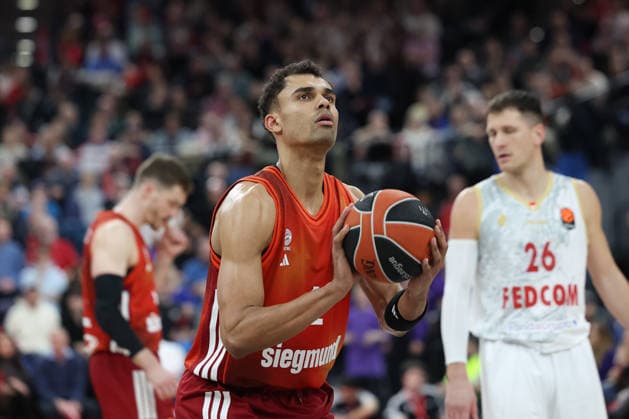 Oscar da Silva FC Bayern Basketball, 01 , GER, FC Bayern Basketball vs AS Monaco, Basketball, Euroleague, Matchday 27, Season 2025 2026, 05 02 2026, GER, FC Bayern Basketball vs AS Monaco, Basketball, Euroleague, Matchday 27, Season 2025 2026, 05 02 2026 Munich Copyright: xEibner-Pressefoto JennixMaulx EP_JML