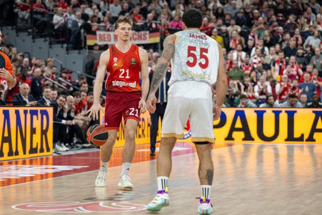 Justus Hollatz 21 FC Bayern Basketball , FC Bayern Basketball vs AS Monaco Basket, EuroLeague 27 Matchday, 05 02 2026 Munich Bavaria Germany Copyright: xkolbert-press UlrichxGamelx