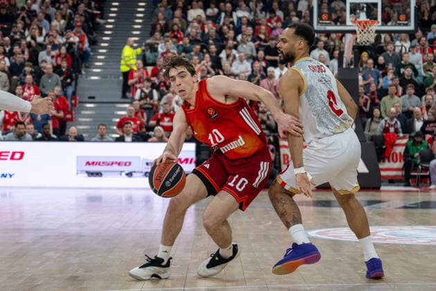 Justin Jessup 10 FC Bayern Basketball , Elie Okobo 0 AS Monaco Basket , FC Bayern Basketball vs AS Monaco Basket, EuroLeague 27 Matchday, 05 02 2026 Munich Bavaria Germany Copyright: xkolbert-press UlrichxGamelx