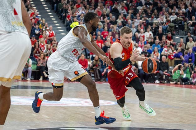 Andreas Obst 13 FC Bayern Basketball , FC Bayern Basketball vs AS Monaco Basket, EuroLeague 27 Matchday, 05 02 2026 Munich Bavaria Germany Copyright: xkolbert-press UlrichxGamelx