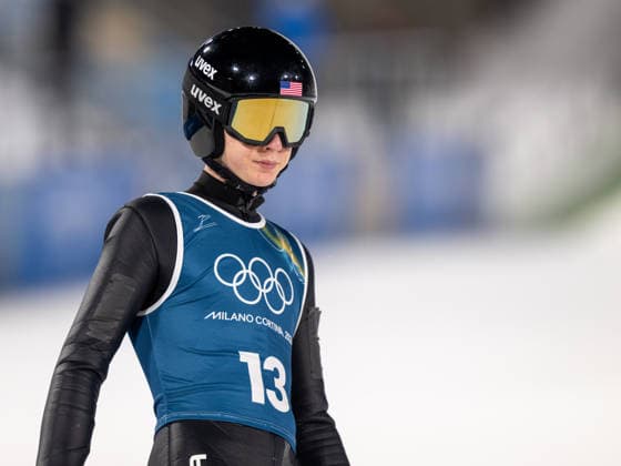 OLYMPICS - Winter Olympic Games, Olympische Spiele, Olympia, OS Milano Cortina 2026 VAL DI FIEMME,ITALY,05.FEB.26 - OLYMPICS, Ski jumping, Skispringen, Ski, nordisch - Winter Olympic Games Milano Cortina 2026, preview, normal hill, training, men. Image shows Tate Frantz (USA).  GEPAxpictures xOliverxLerch