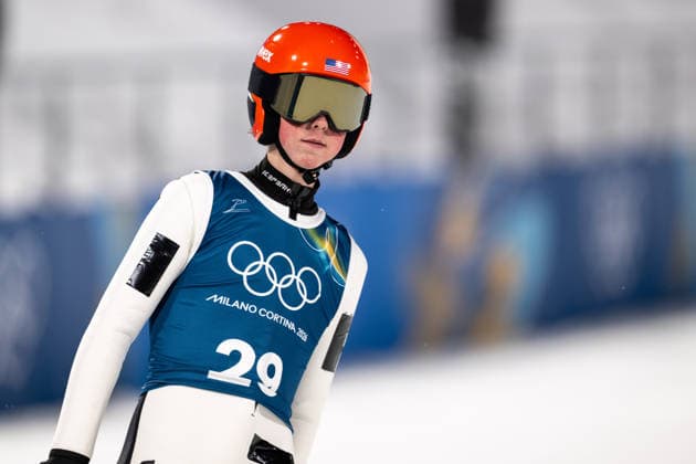 OLYMPICS - Winter Olympic Games, Olympische Spiele, Olympia, OS Milano Cortina 2026 VAL DI FIEMME,ITALY,05.FEB.26 - OLYMPICS, Ski jumping, Skispringen, Ski, nordisch - Winter Olympic Games Milano Cortina 2026, preview, normal hill, training, men. Image shows Jason Colby (USA).  GEPAxpictures xOliverxLerch