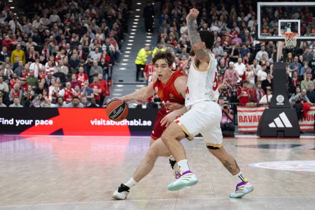 Justin Jessup 10 FC Bayern Basketball , Mike James 55 AS Monaco Basket , FC Bayern Basketball vs AS Monaco Basket, EuroLeague 27 Matchday, 05 02 2026 Munich Bavaria Germany Copyright: xkolbert-press UlrichxGamelx