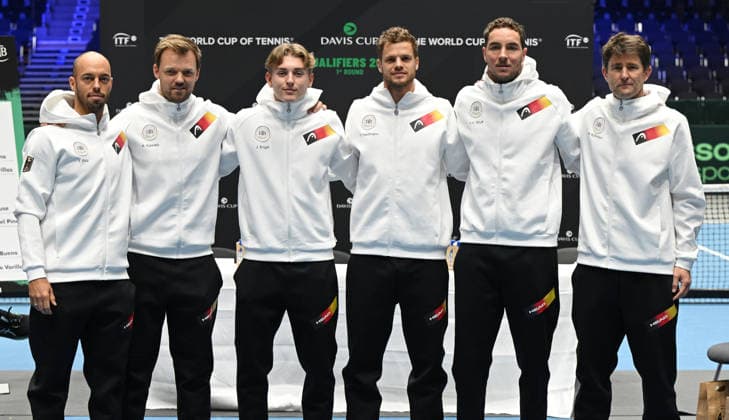 2026 Davis Cup Qualifiers , Düsseldorf Germany Germany vs Peru Official Draw German Team Tim Puetz , Kevin Krawietz , Justin Engel , Yannick Hanfmann , Jan Lennard Struff , Team Captain Michael Kohlmann