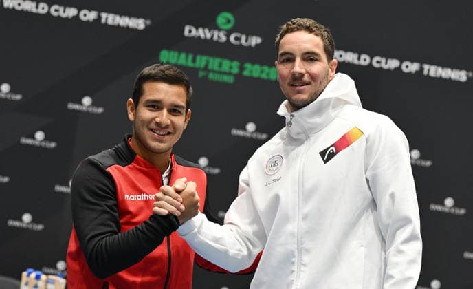 Tennis, Davis Cup, qualification, Germany - Peru, press conference in Düsseldorf