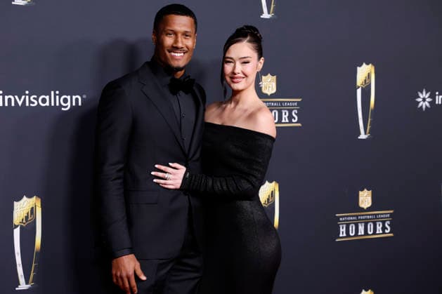 RECORD DATE NOT STATED Quentin Lake and Emma Lynn arrive on the red carpet at the 2026 NFL, American Football Herren, USA Honors presented by Invisalign in the days leading up to Super Bowl LX in San Francisco on Thursday, February 5, 2026. The New England Patriots will play the Seattle Seahawks in Super Bowl LX at Levi s Stadium in Santa Clara on Sunday, February 8, 2026.  SBP20260205378 JOHNxANGELILLO