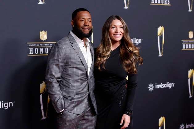 RECORD DATE NOT STATED Budda Baker and Tiffany Stanfield arrive on the red carpet at the 2026 NFL, American Football Herren, USA Honors presented by Invisalign in the days leading up to Super Bowl LX in San Francisco on Thursday, February 5, 2026. The New England Patriots will play the Seattle Seahawks in Super Bowl LX at Levi s Stadium in Santa Clara on Sunday, February 8, 2026.  SBP20260205363 JOHNxANGELILLO