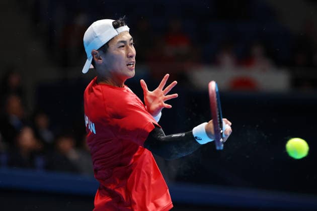 Yosuke Watanuki (JPN), FEBRUARY 6, 2026 - Tennis : 2026 Davis Cup Final Qualifier Round 1 between Japan - Austria at Ariake Colosseum, Tokyo, Japan. Noxthirdxpartyxsales  aflo_318651733