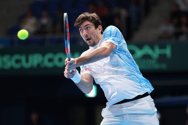Sebastian Ofner (AUT), FEBRUARY 6, 2026 - Tennis : 2026 Davis Cup Final Qualifier Round 1 between Japan - Austria at Ariake Colosseum, Tokyo, Japan. Noxthirdxpartyxsales  aflo_318652072