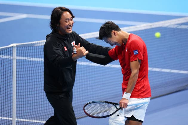 (L-R) Go Soeda, Yosuke Watanuki (JPN), FEBRUARY 6, 2026 - Tennis : 2026 Davis Cup Final Qualifier Round 1 between Japan - Austria at Ariake Colosseum, Tokyo, Japan. Noxthirdxpartyxsales  aflo_318655938