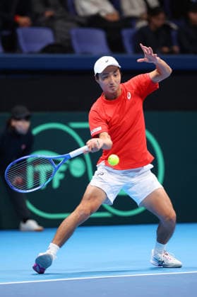 Shintaro Mochizuki (JPN), FEBRUARY 6, 2026 - Tennis : 2026 Davis Cup Final Qualifier Round 1 between Japan - Austria at Ariake Colosseum, Tokyo, Japan. Noxthirdxpartyxsales  aflo_318656248