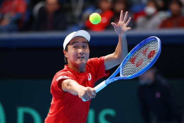 Shintaro Mochizuki (JPN), FEBRUARY 6, 2026 - Tennis : 2026 Davis Cup Final Qualifier Round 1 between Japan - Austria at Ariake Colosseum, Tokyo, Japan. Noxthirdxpartyxsales  aflo_318656271