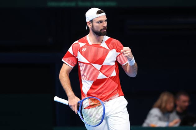 Jurij Rodionov (AUT), FEBRUARY 6, 2026 - Tennis : 2026 Davis Cup Final Qualifier Round 1 between Japan - Austria at Ariake Colosseum, Tokyo, Japan. Noxthirdxpartyxsales  aflo_318656395