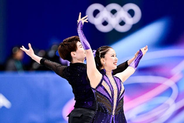 Utana YOSHIDA & Masaya MORITA (JPN), during Team Event - Ice Dance Rhythm Dance, at the Olympic Winter games, Winterspiele,Spiele, Summer games Milano Cortina 2026, at Milano Ice Skating Arena, on February 6, 2026 in Milan, Italy. Noxthirdxpartyxsales  aflo_318666420